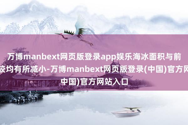 万博manbext网页版登录app娱乐海冰面积与前几天比较均有所减小-万博manbext网页版登录(中国)官方网站入口