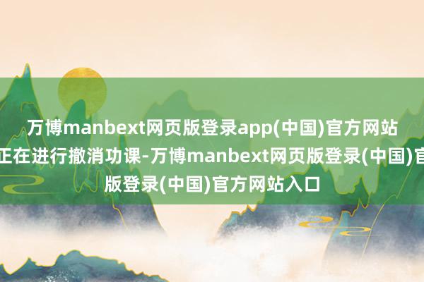 万博manbext网页版登录app(中国)官方网站那时挖掘机正在进行撤消功课-万博manbext网页版登录(中国)官方网站入口